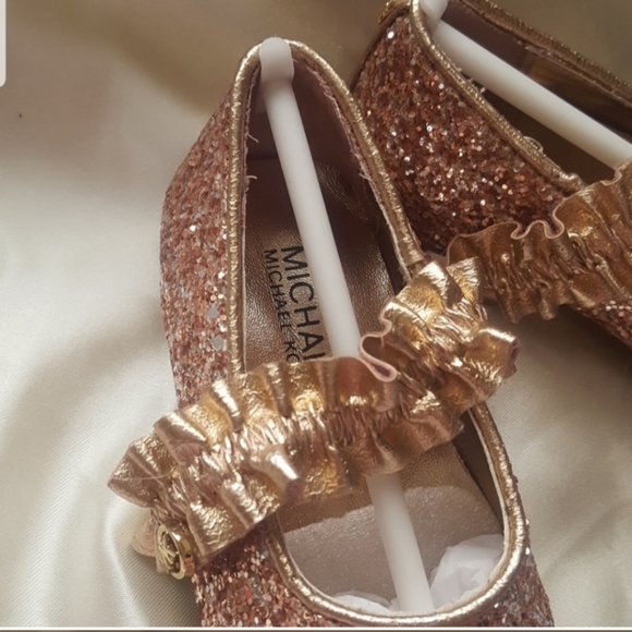 Michael Kors Shoes Michael Kors Little Girls Gold Glitter Shoes
